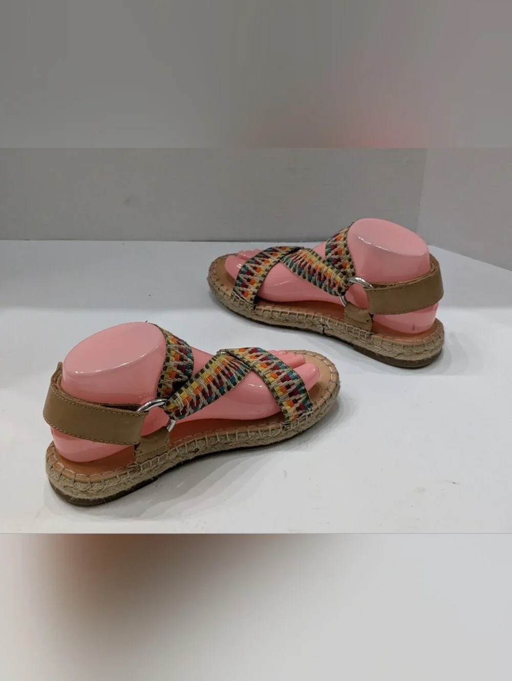 Frye & Co. Women's 7 Adjustable Asymmetrical Sandals - Kole - Rainbow D1
